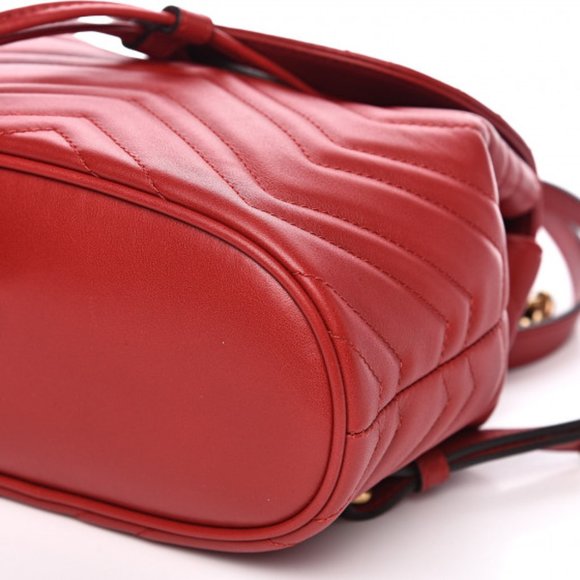 Gucci Marmont Quilted Leather Backpack in Red main image 9